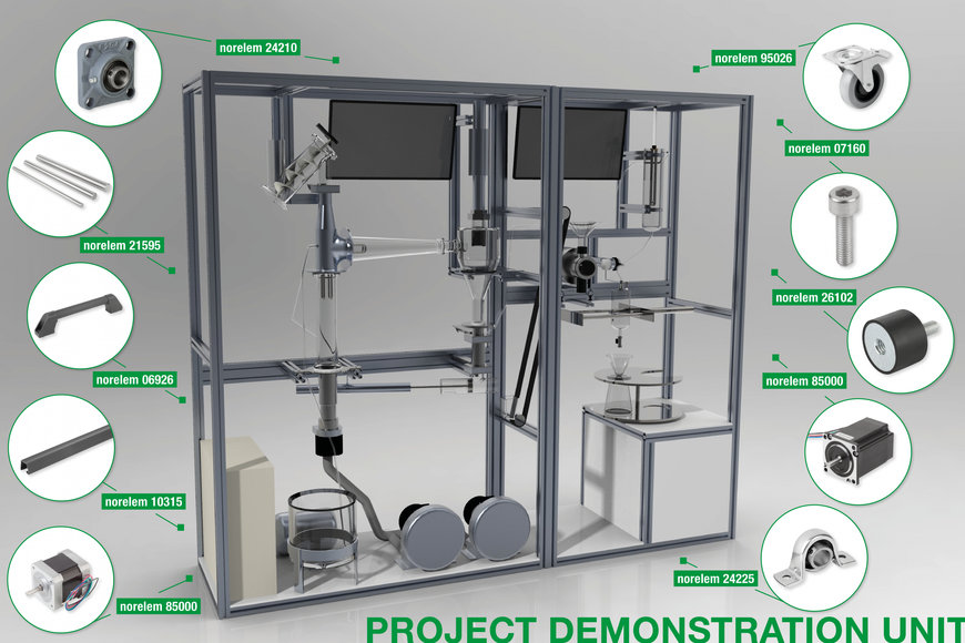 Un projet étudiant de machine à café dopé par les composants et l'expertise de norelem 